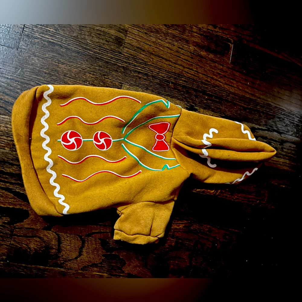Gingerbread hooded sweater for dogs